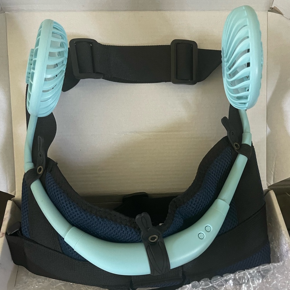 New in box  ~ Dog harness with charging fans.